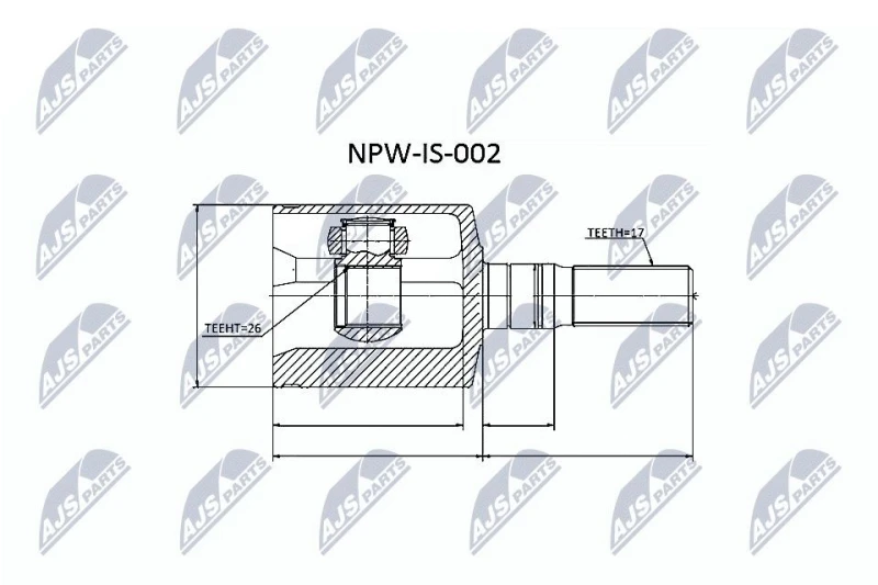 Image of NTY CV joint kit NTY NPW-IS-002