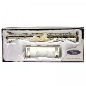 image of Silver Plated Christening Day Tube with Stand