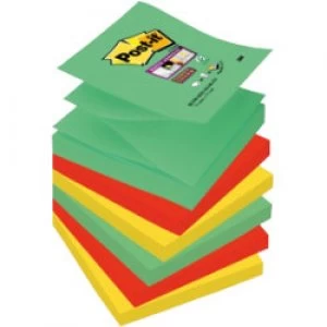Image of Post it Sticky Notes 76 x 76mm Assorted 6 Pieces of 90 Sheets