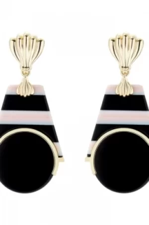 image of Ted Baker Gesela Deco Disc Drop Earrings TBJ2786-30-140