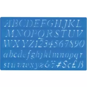 image of 20mm Italic Lettering Stencil - Major Brushes