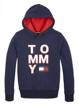 Image of Tommy Hilfiger Boys Multi Graphic Hoodie - Navy