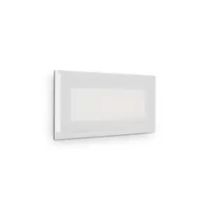 image of Indio LED Outdoor Recessed Wall Light White IP65, 3000K