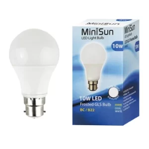 Image of Pack of 2 10W BC B22 Cool White LED GLS Bulbs