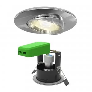 image of 4Lite WiZ Connected SMART LED IP20 GU10 Adjustable Fire Rated Downlight CHROME WiFi & Bluetooth - 4L1-2216