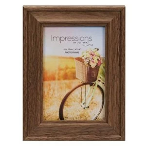 Image of 4" x 6" - Natural Walnut Finish Wooden Photo Frame
