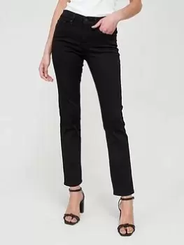 image of Levis 314 Shaping Straight Leg Jean - Black, Size 26, Inside Leg 30, Women