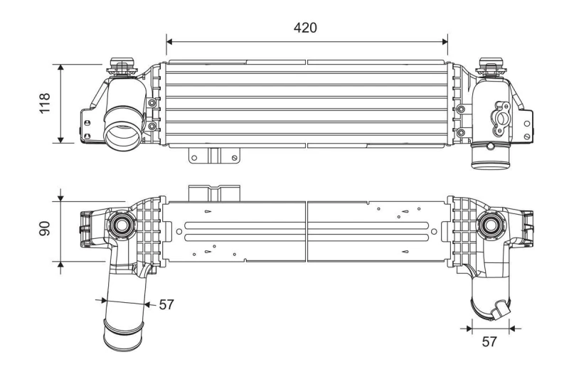 Image of Intercooler VALEO 822946