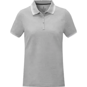 Image of Elevate Womens/Ladies Amarago Short-Sleeved Polo Shirt (M) (Heather Grey)