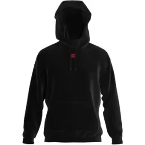 image of Hugo Velour Sweat Hood 10247268 01 - Black