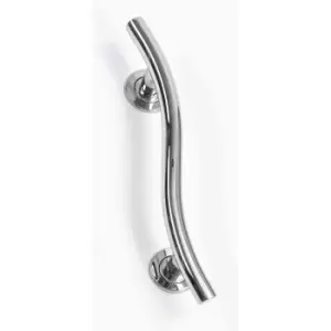 image of Nrs Healthcare Spa Curved Grab Rail Stainless Steel 480 Mm (19 Inches)