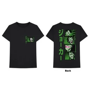 Image of DC Comics - Joker Anime Unisex Large T-Shirt - Black