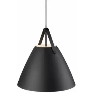 image of Nordlux Strap 48cm Dome Pendant Ceiling Light Black, E27