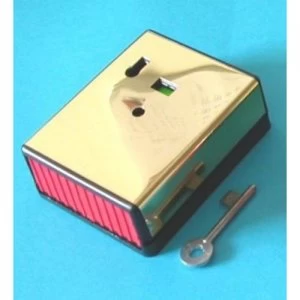Image of Knight Panic Button Personal Attack Alarm Latching/Non-Latching Brass - Single Button Latch