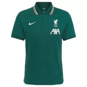 image of Liverpool 2021-2022 Slim Polo Shirt (Atomic Teal)