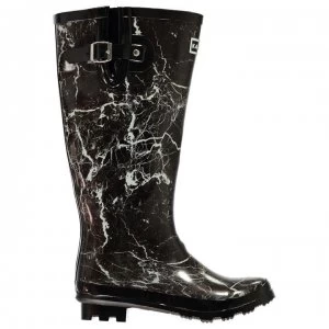 Image of Kangol Festival Ladies Wellies - Black Print