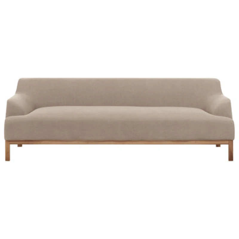 Image of Beliani Sofa 3 Seater Sosjo Fabric Taupe