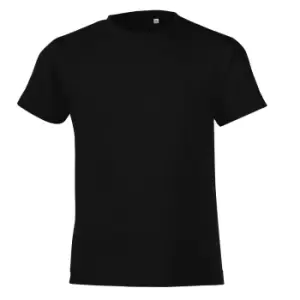 Image of SOLS Childrens/Kids Regent Short Sleeve Fitted T-Shirt (12 Years) (Deep Black)
