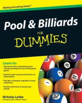 Image of Pool and Billiards for Dummies by Nicholas Leider Book