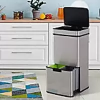 Image of Homcom Bin Stainless Steel 30 x 81 cm