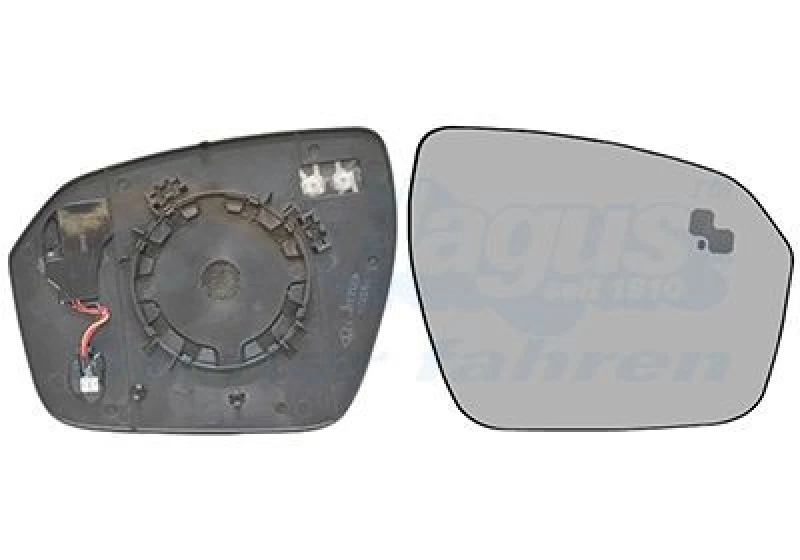 Image of VAN WEZEL Wing mirror glass VAN WEZEL 0251836