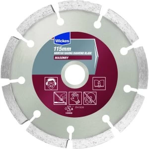 image of Wickes Mortar Raking Wet & Dry Cutting Diamond Blade - 115mm