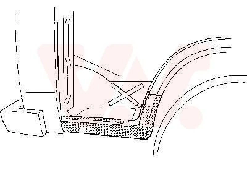 Image of VAN WEZEL Rocker panel VAN WEZEL 5858101