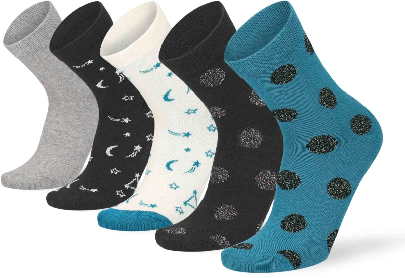 Image of Lenz Girls Kids Socks - Pack of 5, Size 31 - 34