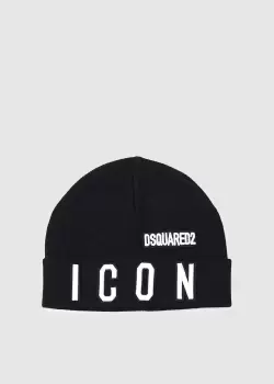 Image of Dsquared2 Kids Icon Beanie In Black