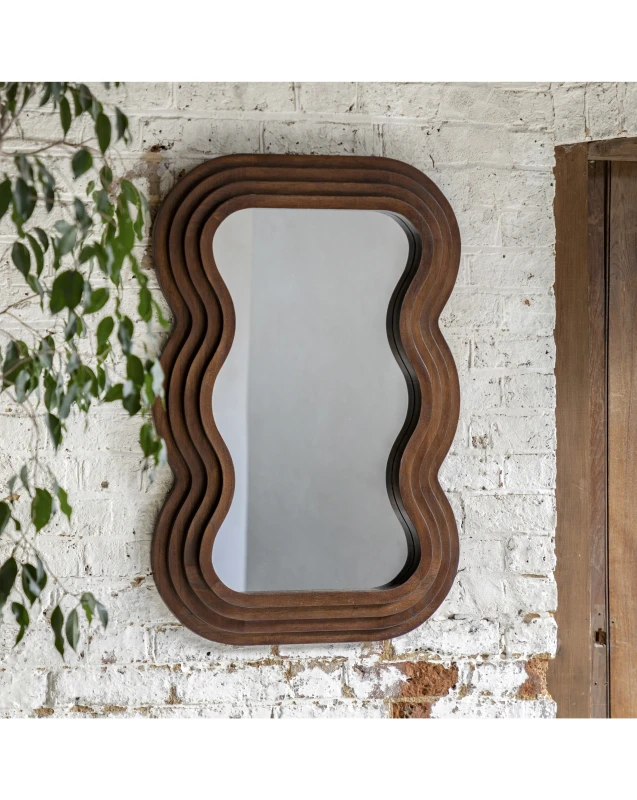 Image of Dryden Wavy Rectangle Wall Mirror