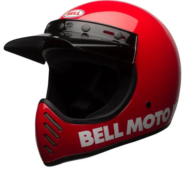 Image of Bell Moto-3 Classic Solid Gloss Red Full Face Helmet Size L