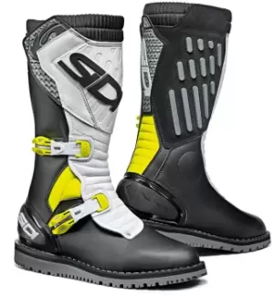 image of Sidi Trial Zero.2 Motocross Boots Black White Yellow