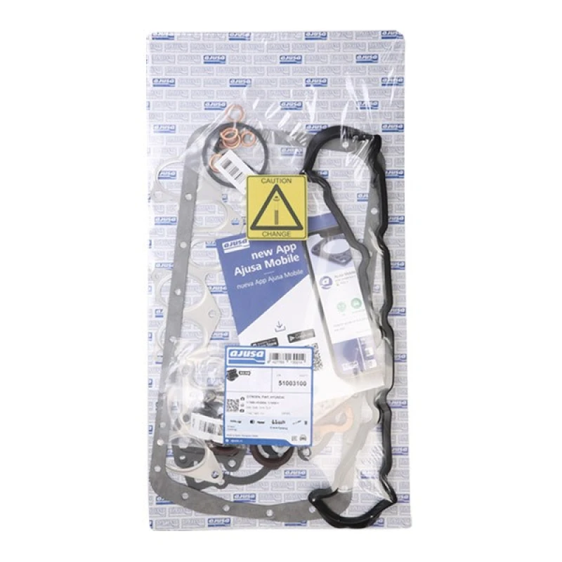 Image of AJUSA 51003100 Full Gasket Set, engine with valve stem seals Full Gasket Set,engine (560)