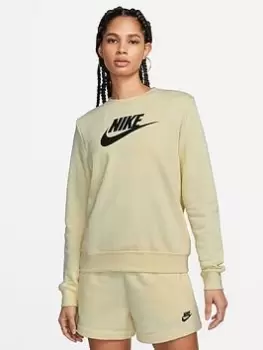 Image of Nike Nsw Club Fleece Gx Crew, Cream Size M Women