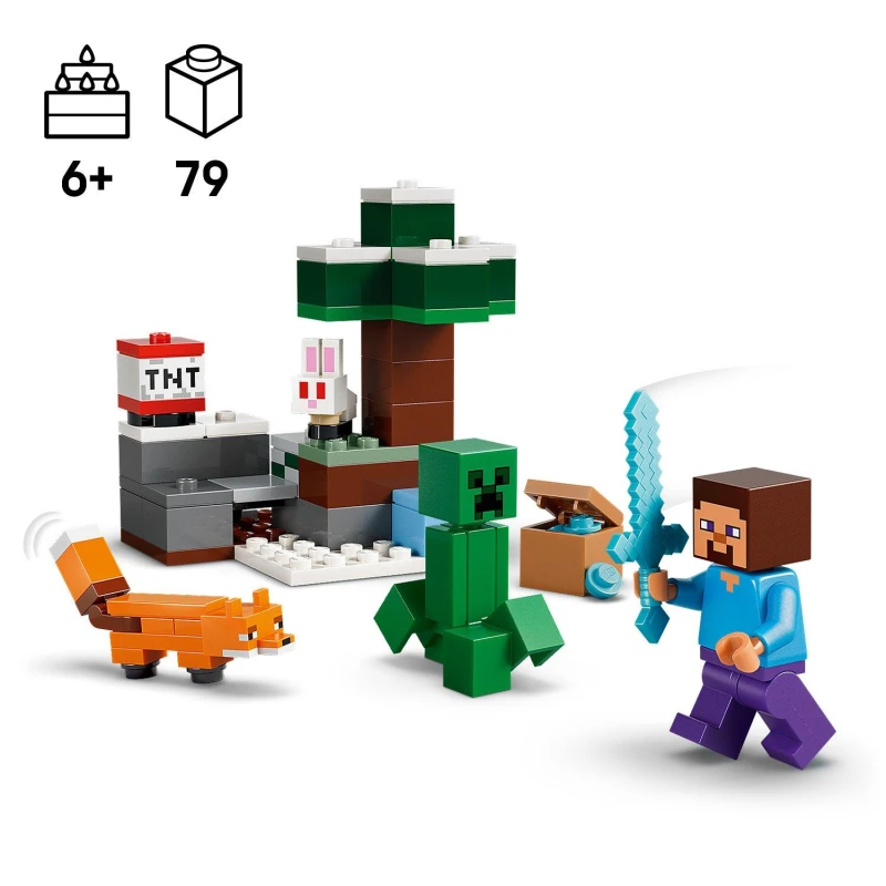 Image of Lego Minecraft Steve&Rsquo;S Taiga Adventure Toy (21583) One Colour WU3WB Unisex