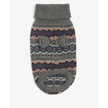 image of Barbour Barbour Lifestyle Fair Isle Dog Sweater - Grey GY72