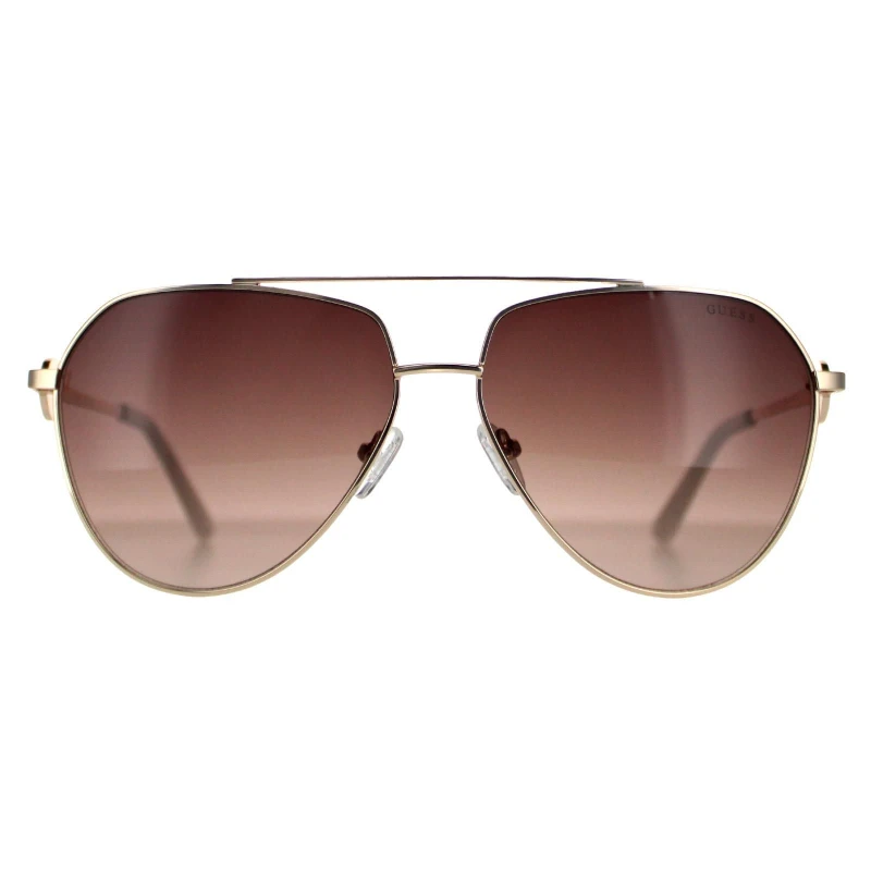 Image of Guess Aviator Gold Brown Gradient GF6140 Gold female