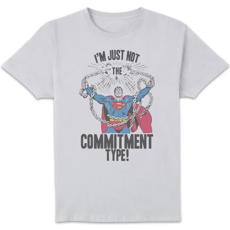 Image of DC Originals Superman Commitment Type Men's T-Shirt - White - S