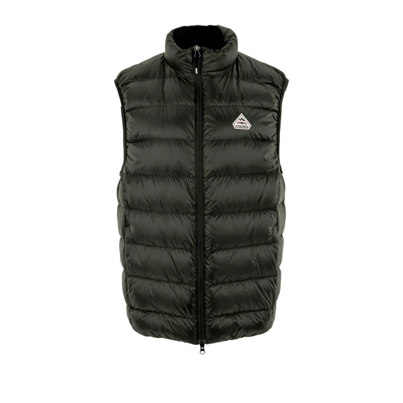 Image of Pyrenex Mens Arial Front Zip Sleeveless Compressible Gilet Green male S