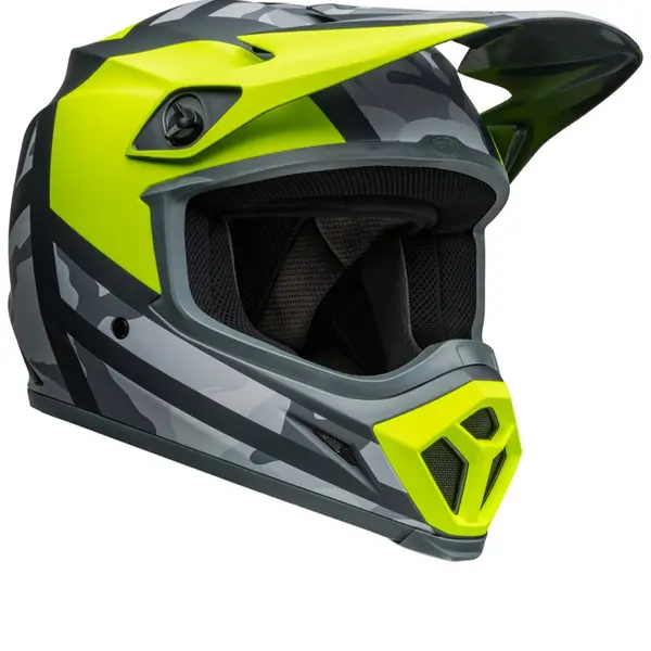 Image of Bell MX-9 MIPS Alter Ego Hi-Viz Yellow Camo Full Face Helmet Size L