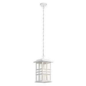 Image of Outdoor IP44 1 Bulb Chain Lantern White LED E27 40W Bulb Light Fitting
