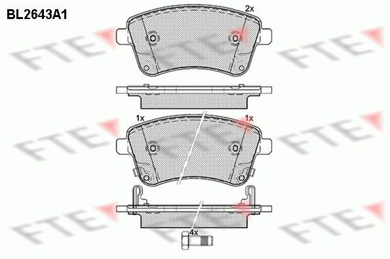 Image of Brake pad set FTE 9010885