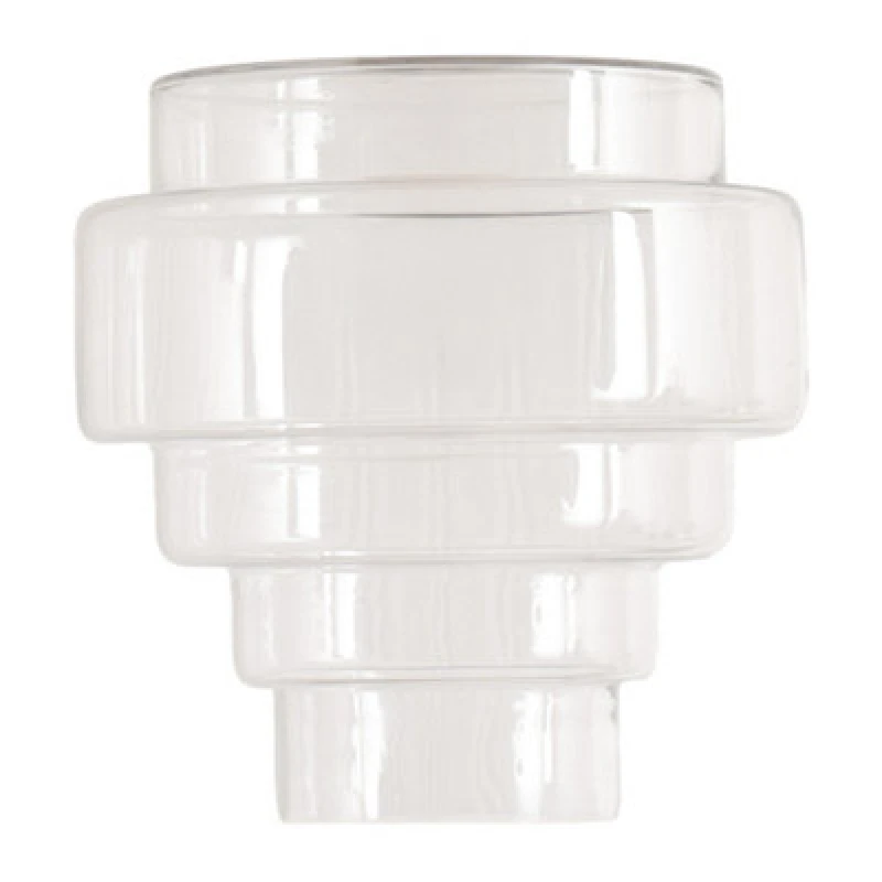 Image of ValueLights ValueLights Lane Glass 5 Tier Layered Easy Fit Ceiling Pendant Lamp Shade in Clear Clear One Size Unisex 5016529272014