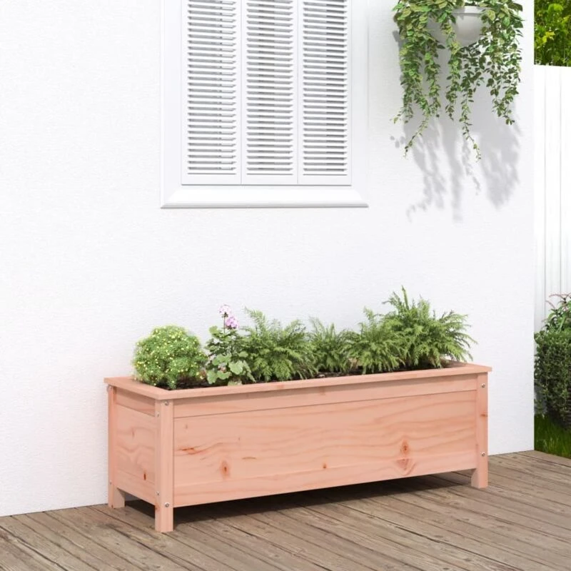 Image of vidaXL Garden Raised Bed 119.5x40x39cm Solid Wood Douglas, Brown 825266