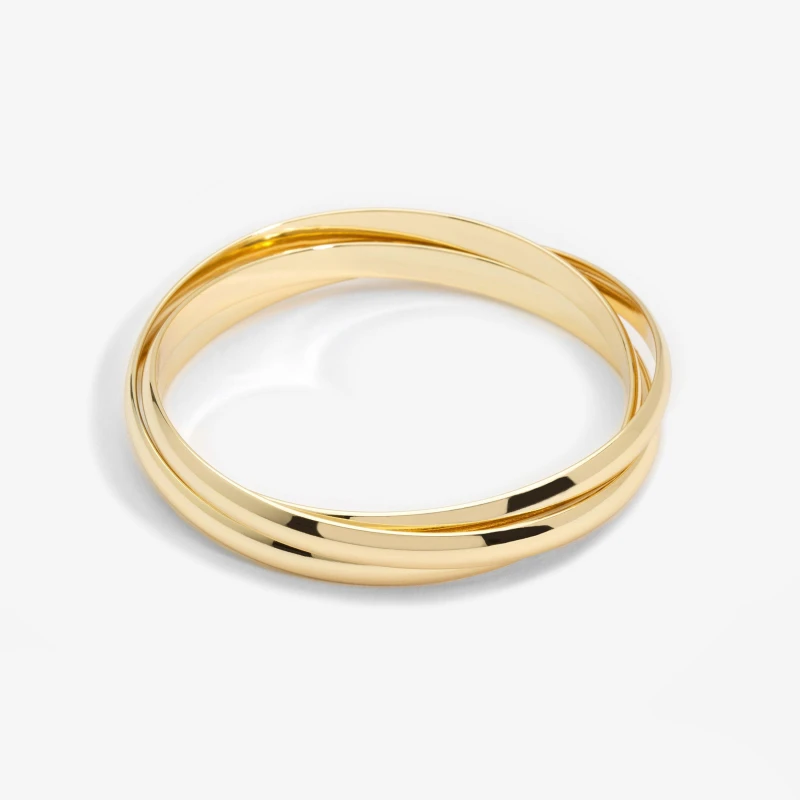 Image of Jon Richard Gold Plated Interlock Bangles Jewellery Sets One Size Gold 70538210000