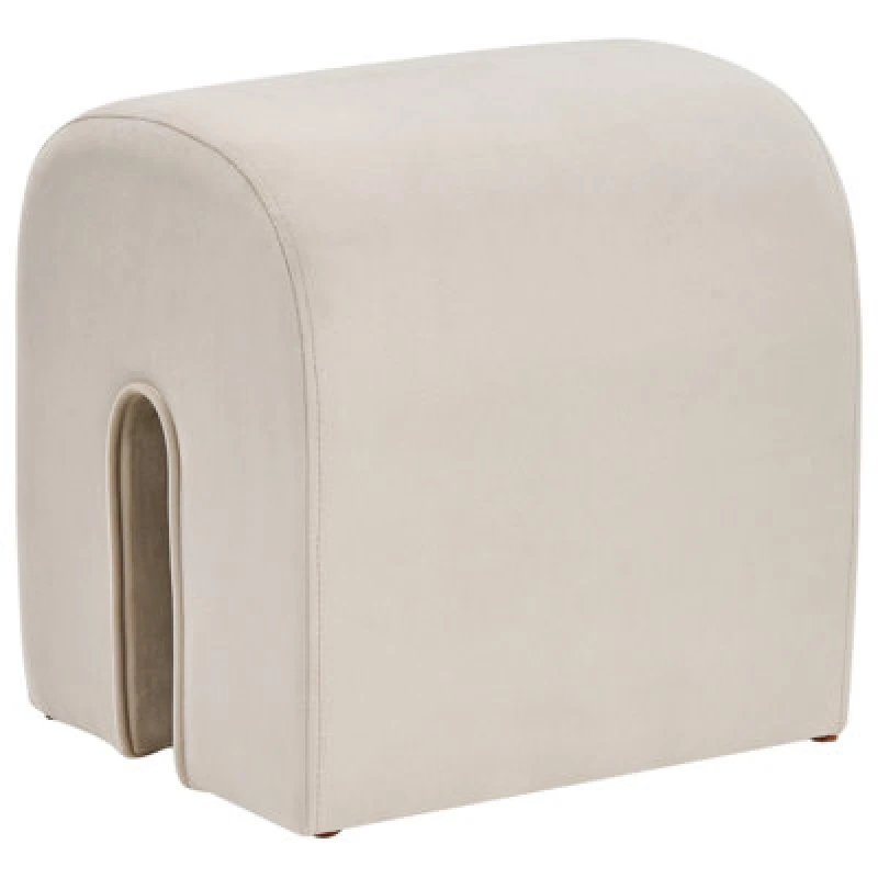 Image of Beliani Pouffe Modoc Velvet Beige