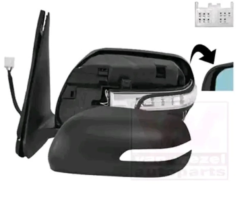 Image of VAN WEZEL 5250827 Wing mirror * HAGUS * Left, Heatable, primed Outside Mirror (50)