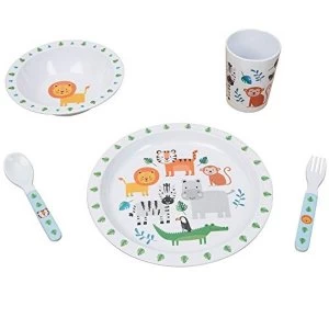 Jungle Baby 5 Piece Melamine Breakfast Set