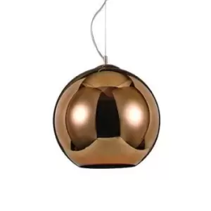 Image of Nemo 1 Light Medium Dome Ceiling Pendant Copper, E27