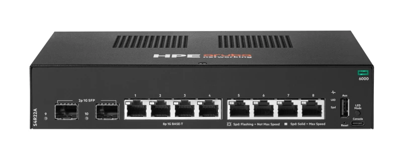 Image of HPE HPE Aruba Networking CX 6000 8p 10M/100M/1G 2p SFP 1G - Switch - M